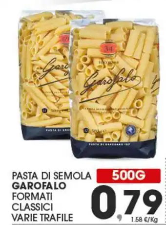 Interspar PASTA DI SEMOLA GAROFALO FORMATI CLASSICI VARIE TRAFILE 500G offerta