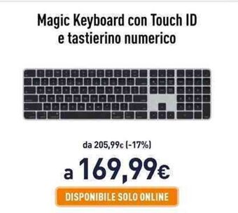 Unieuro Magic Keyboard con Touch ID e tastierino numerico offerta
