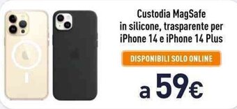 Unieuro Custodia MagSafe in silicone, trasparente per iPhone 14 e iPhone 14 Plus offerta