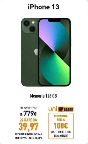 iPhone 13 Memoria 128 GB