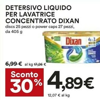 Coop Dixan Detersivo Liquido Per Lavatrice Concentrato offerta