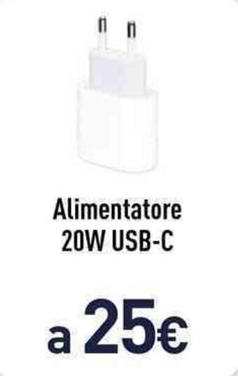 Unieuro Alimentatore 20W USB-C offerta