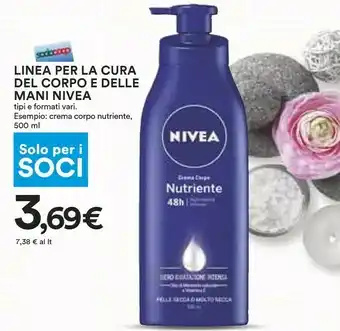 Coop Nivea Linea Per La Cura Del Corpo E Delle Mani offerta