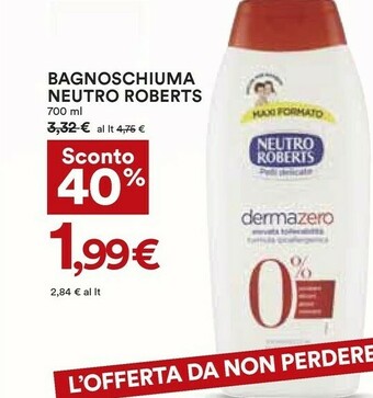 Coop Neutro Roberts Bagnoschiuma offerta