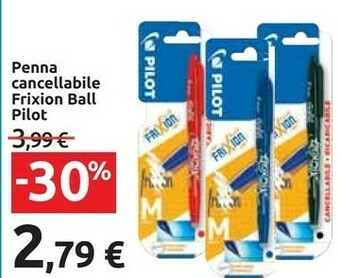 Carrefour Market Pilot Penna A Sfera Frixion Ball Cancellabile Blu offerta