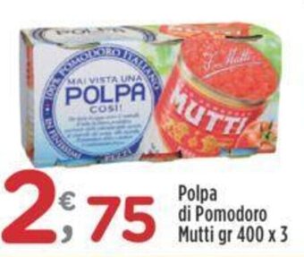 Crai Polpa di Pomodoro Mutti gr 400 x 3 offerta