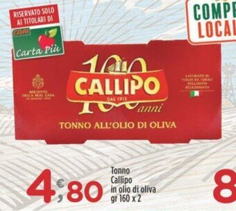 Tonno Callipo in olio di oliva gr 160 x 2