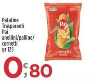 Crai Patatine Trasparenti Pai anellini/palline/ cornetti gr 125 offerta