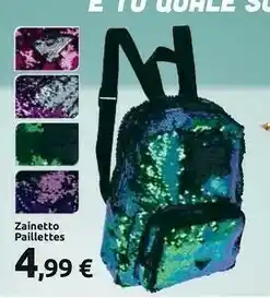 Carrefour Market Zainetto Paillettes offerta