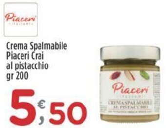 Crai Crema Spalmabile Piaceri Crai al pistacchio gr 200 offerta