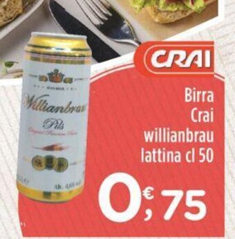 Crai Birra Crai willianbrau lattina cl 50 offerta