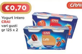 Crai Yogurt Intero CRAI vari gusti gr 125 x 2 offerta