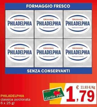 Crai PHILADELPHIA classica porzionata 6 x 25 gr offerta