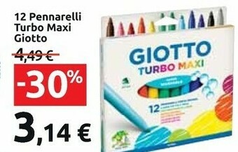 Carrefour Market Giotto 12 Pennarelli Turbo Maxi offerta