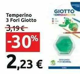 Carrefour Market Giotto Temperino Universale A 3 Fori offerta