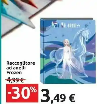 Carrefour Market Giochi preziosi Raccoglitore Ad Anelli Frozen offerta
