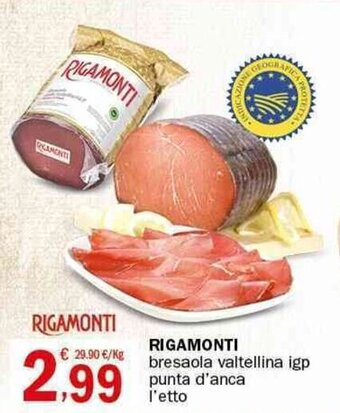 Crai RIGAMONTI bresaola valtellina igp punta d'anca l'etto offerta