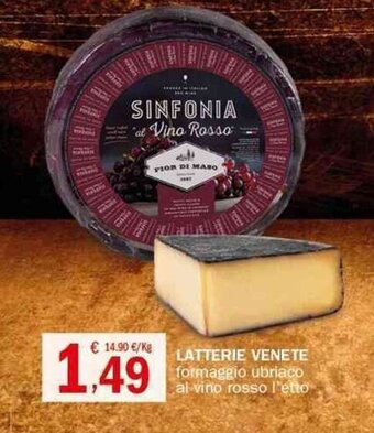 Crai LATTERIE VENETE formaggio ubriaco al vino rosso l'etto offerta