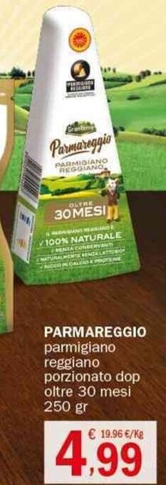 Crai PARMAREGGIO parmigiano reggiano porzionato dop oltre 30 mesi offerta