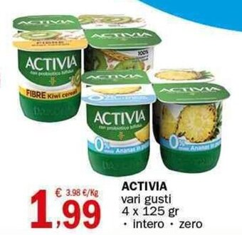 Crai ACTIVIA vari gusti 4 x 125 gr offerta