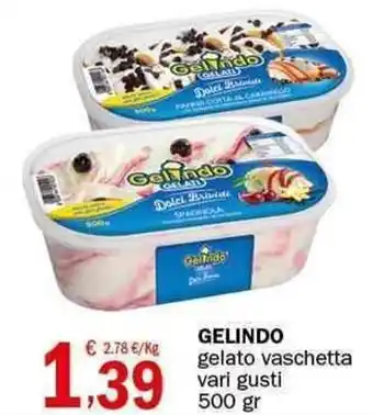 Crai GELINDO gelato vaschetta vari gusti 500 gr offerta
