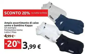 Carrefour Kappa Ampio Assortimento Di Calze Uomo E Bambino offerta