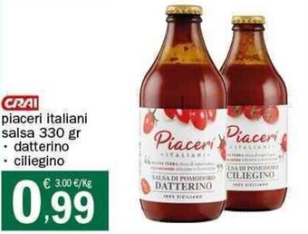 Crai CRAI piaceri italiani salsa 330 gr offerta