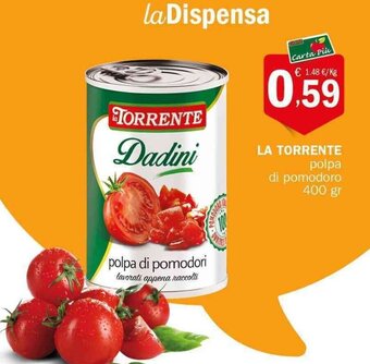 Crai LA TORRENTE polpa di pomodoro 400 gr offerta