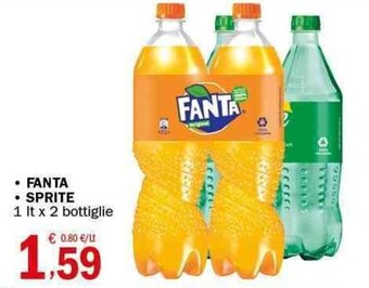 Crai FANTA, SPRITE 1 It x 2 bottiglie offerta