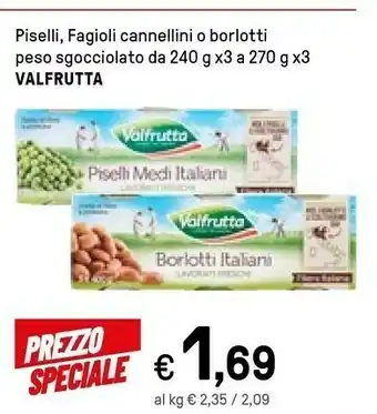 Iper La Grande Valfrutta Piselli ,fagioli Cannellini O Borlotti Peso Sgocciolato offerta