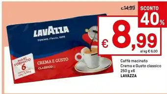Iper La Grande Lavazza Crema E Gusto Classico offerta