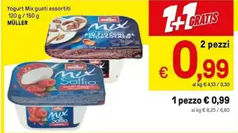 Iper La Grande Muller Mix Yogurt Bianco Più Fragole 150 G(ml) offerta