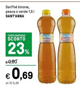 Iper La Grande Sant'anna SanThè Al Limone 1500 G(ml) offerta