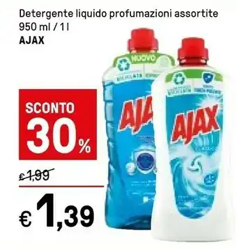 Iper La Grande Ajax Detergente Liquido Profumazioni 950 Ml offerta