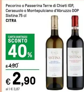 Iper La Grande Citra Pecorino O Passerina Terre Di Chieti Igp offerta