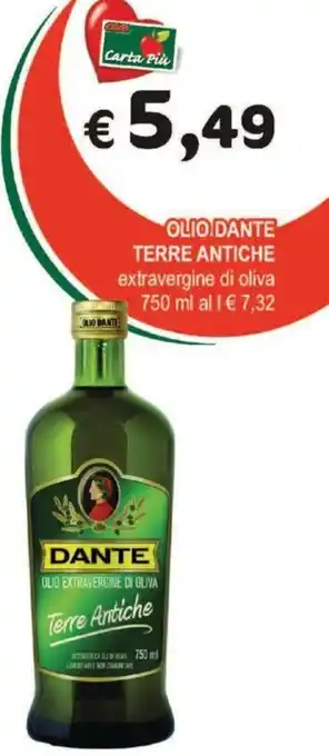 Crai OLIO DANTE TERRE ANTICHE extravergine di oliva 750 ml offerta