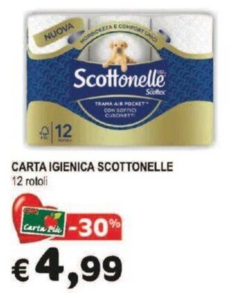 Crai CARTA IGIENICA SCOTTONELLE 12 rotoli offerta