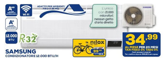 Euronics SAMSUNG CONDIZIONATORE 12.000 BTU/H offerta