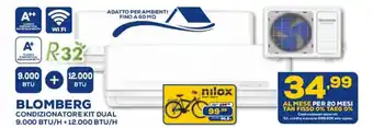 Euronics BLOMBERG CONDIZIONATORE KIT DUAL 9.000 BTU/H + 12.000 BTU/H offerta