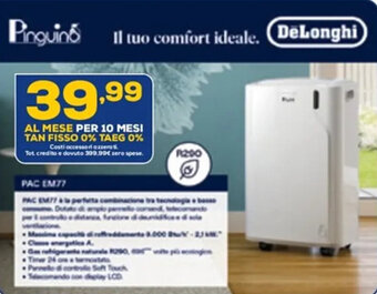 Euronics DeLonghi PAC EM77 offerta