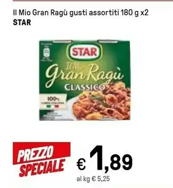 Iper La Grande Star Gran Ragù Salsiccia 360 G(ml) offerta