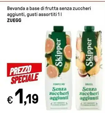 Iper La Grande Zuegg Skipper Pesca Senza Zuccheri Aggiunti 1000 G(ml) offerta