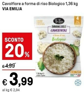 Iper La Grande Via Emilia Cavolfiore A Forma Di Riso Bilogico offerta