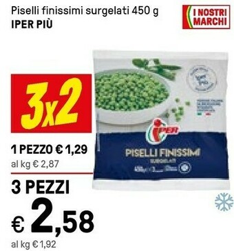 Iper La Grande Piselli Finissimi Surgelati offerta