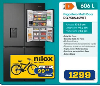 Euronics Hisense Frigorifero Multi Door RQ758N4SWF1 offerta