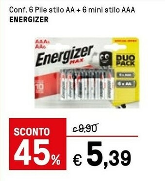 Iper La Grande Energizer6 Pile Stilo offerta