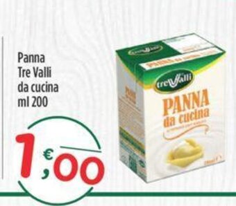 Crai Panna Tre Valli da cucina ml 200 offerta