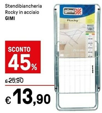 Iper La Grande Gimi Stendibiancheria Rockey In Acciaio offerta