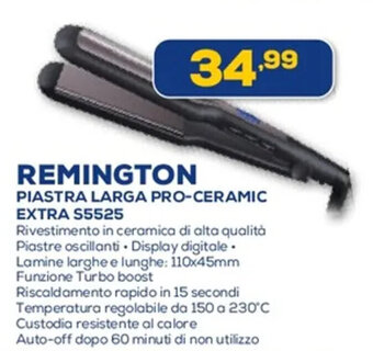 Euronics REMINGTON PIASTRA LARGA PRO-CERAMIC EXTRA S5525 offerta