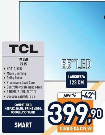 TCL TV LED P715 55"